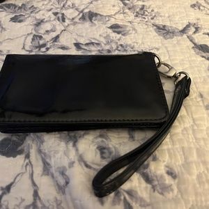 Hobo Black Patent leather wristlet
